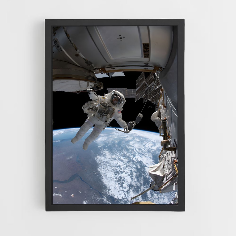 Poster L'Astronaute en Orbite – affiche Astronomie (vue 2)